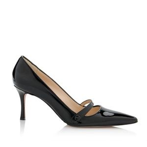 Manolo Blahnik ‘Mladari’ Patent Leather Black Pumps 38 1/2